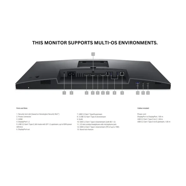 مانیتور استوک دل مدل Dell P2424Heb (24 اینچ با اسپیکر و وبکم)
